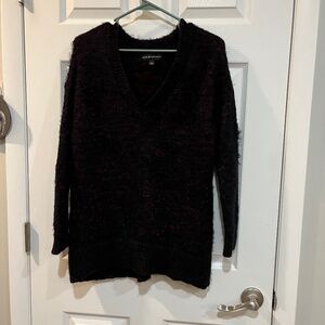 Rock & Republic Black Red Sweater XL Long Sleeve D03